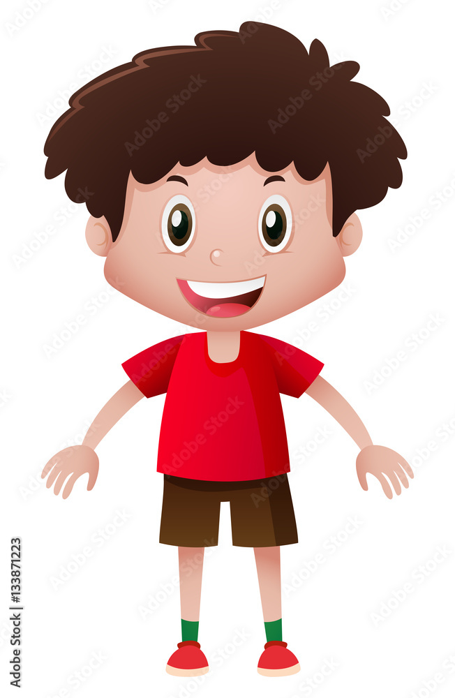 Little boy in red shirt Little boy in red shirt