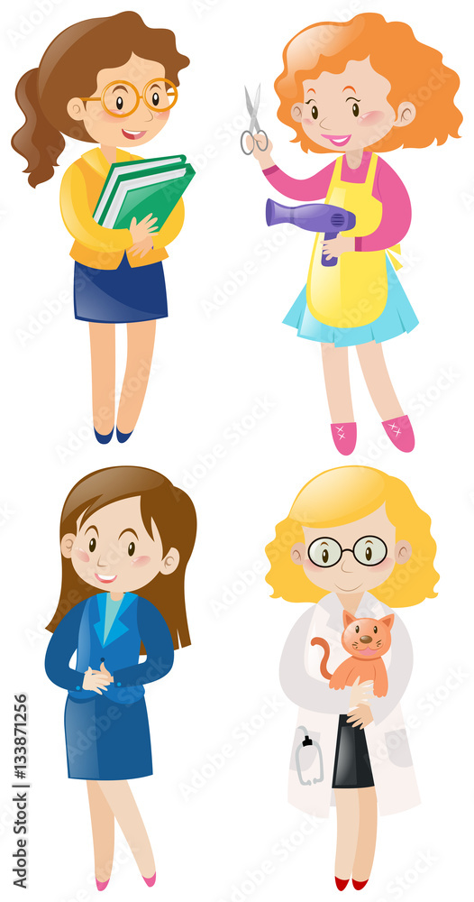 Women doing different kinds of jobs Women doing different kinds of jobs