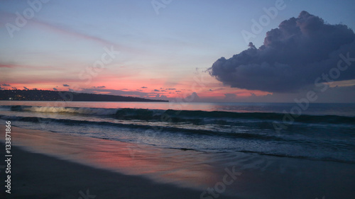 Beautiful sunset on the beach © triocean
