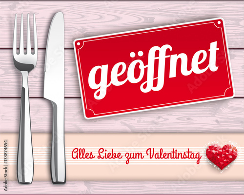 Am Valentinstag Geoeffnet