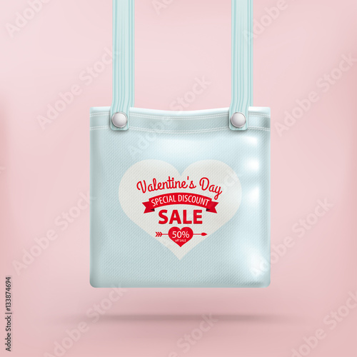 Valentines Day Purse Bag Pink Background