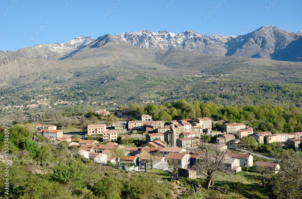 Mountain village in the middle of Corsica