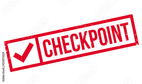 Checkpoint rubber stamp. Grunge design with dust scratches. Effects can be easily removed for a clean, crisp look. Color is easily changed.