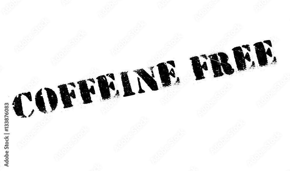 Coffeine Free rubber stamp. Grunge design with dust scratches. Effects can be easily removed for a clean, crisp look. Color is easily changed. Coffeine Free rubber stamp. Grunge design with dust scratches. Effects can be easily removed for a clean, crisp look. Color is easily changed.