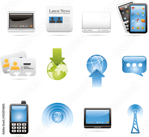 Communication Devices Icon Set