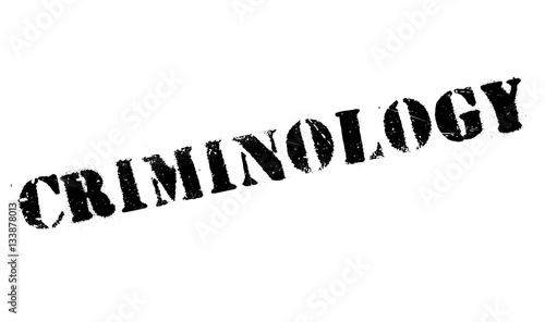 Criminology rubber stamp. Grunge design with dust scratches. Effects can be easily removed for a clean, crisp look. Color is easily changed.