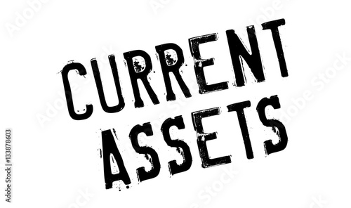 Current Assets rubber stamp. Grunge design with dust scratches. Effects can be easily removed for a clean, crisp look. Color is easily changed.