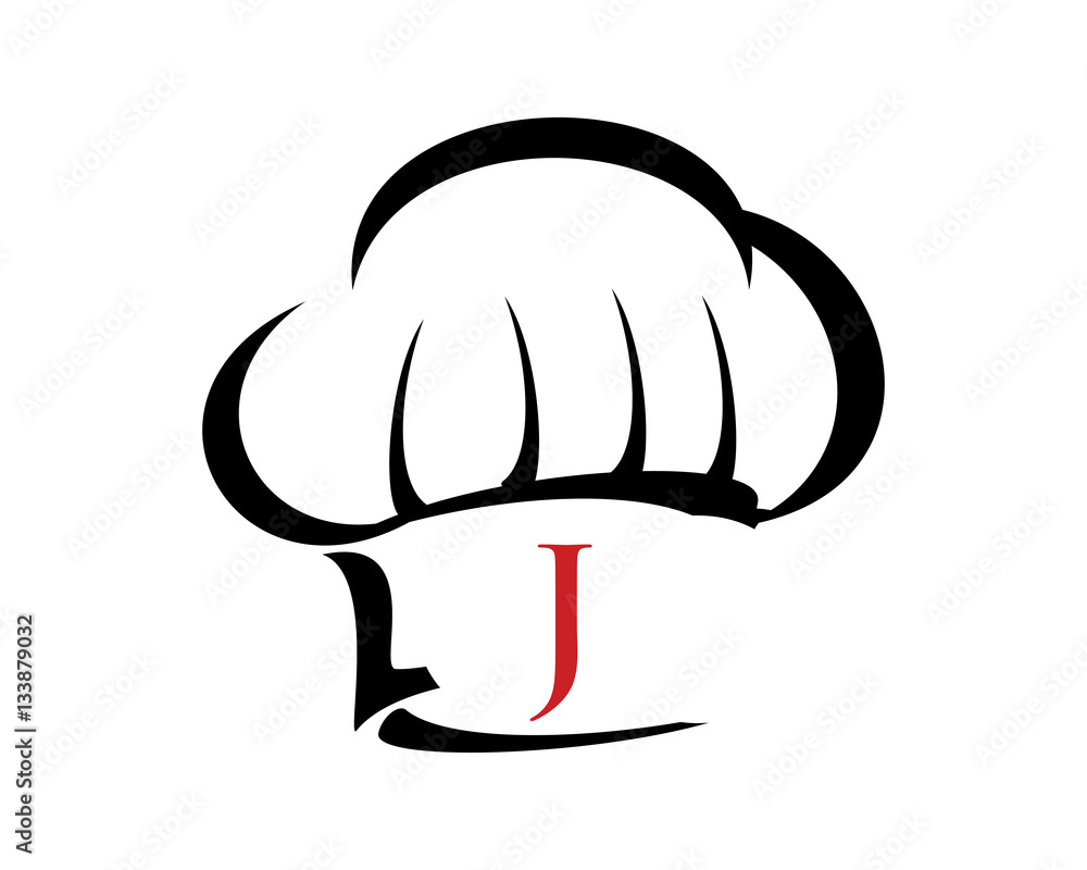 J Letter Chef Logo J Letter Chef Logo
