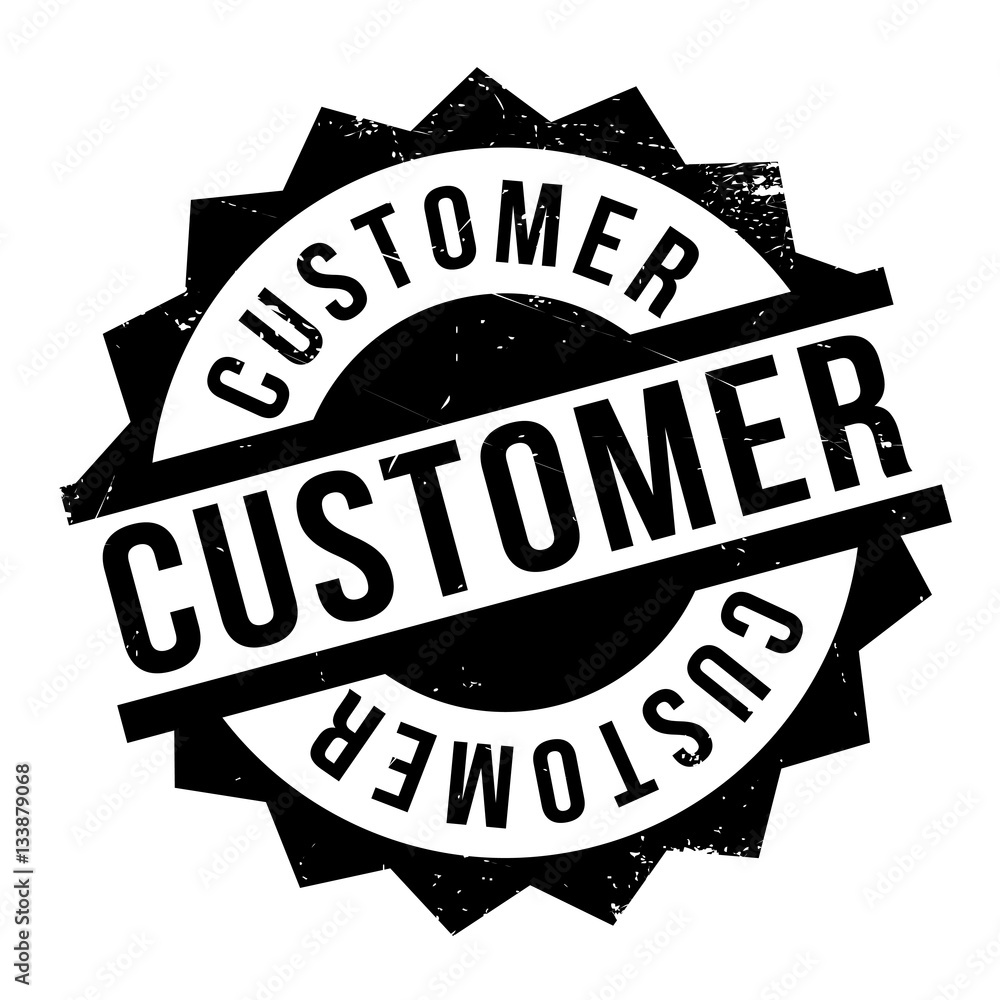 Customer rubber stamp. Grunge design with dust scratches. Effects can be easily removed for a clean, crisp look. Color is easily changed. Customer rubber stamp. Grunge design with dust scratches. Effects can be easily removed for a clean, crisp look. Color is easily changed.