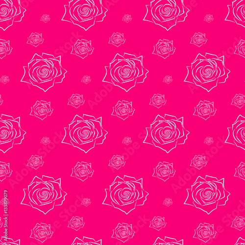 Wallpaper Mural seamless floral background with roses Torontodigital.ca