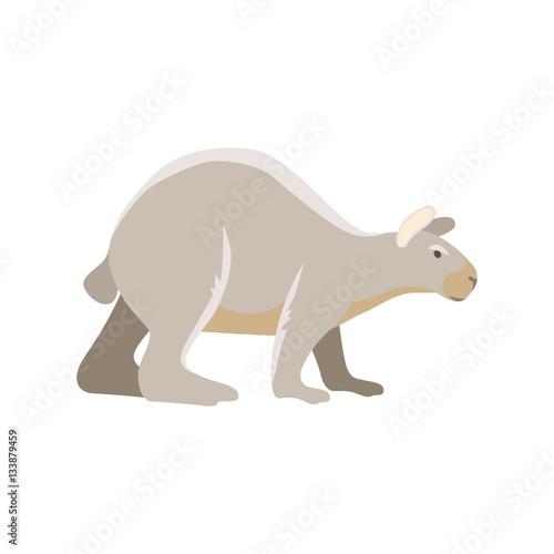 Vector prehistoric cartoon ancient mammal ice age extinct animal