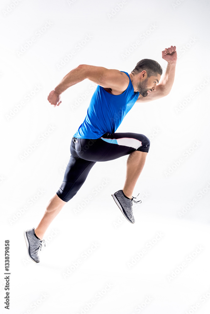 Athletic man running