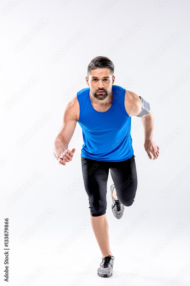 Athletic man running Athletic man running