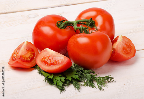 Close-up of fresh, ripe tomatoes