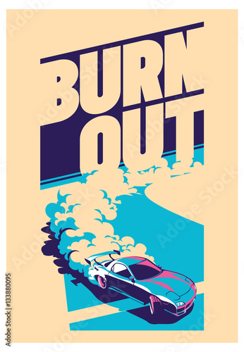 Burnout car, Japanese drift sport, Street racing