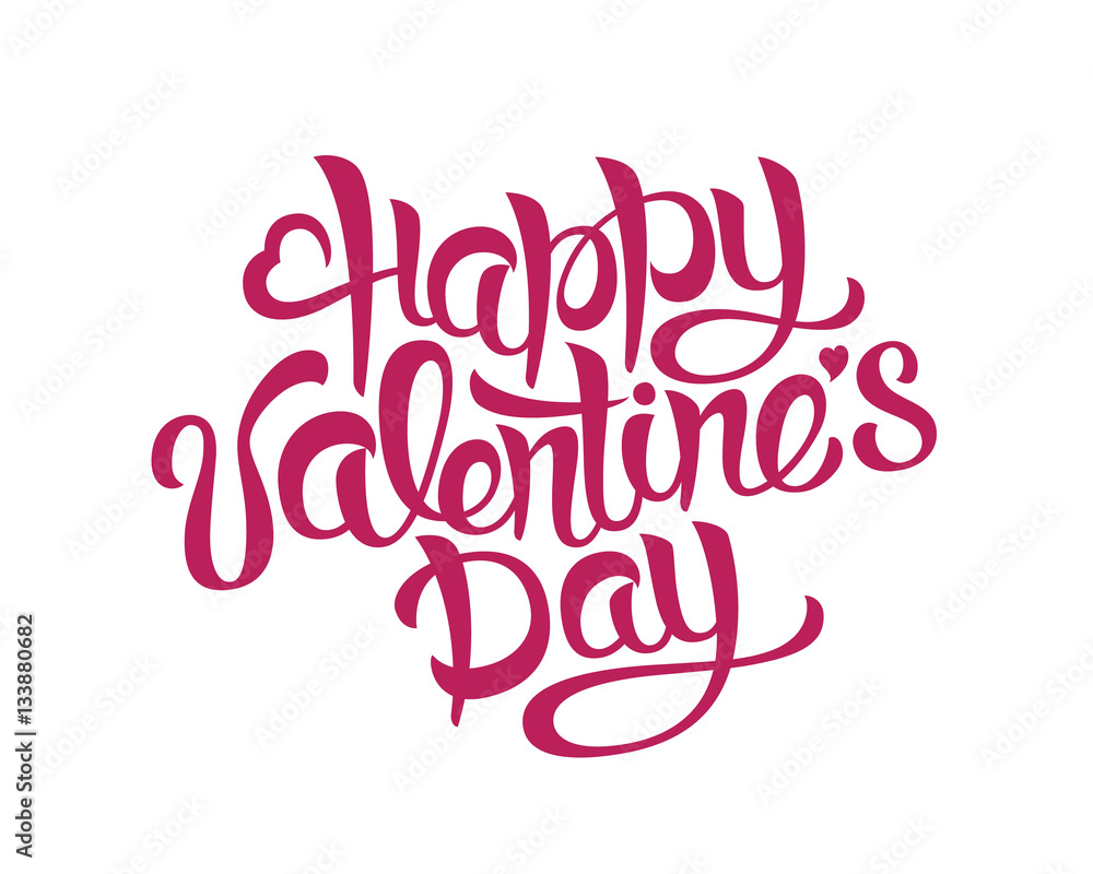 Happy Valentines Day Hand Drawing Lettering design. Vector typography Happy Valentines Day Hand Drawing Lettering design. Vector typography