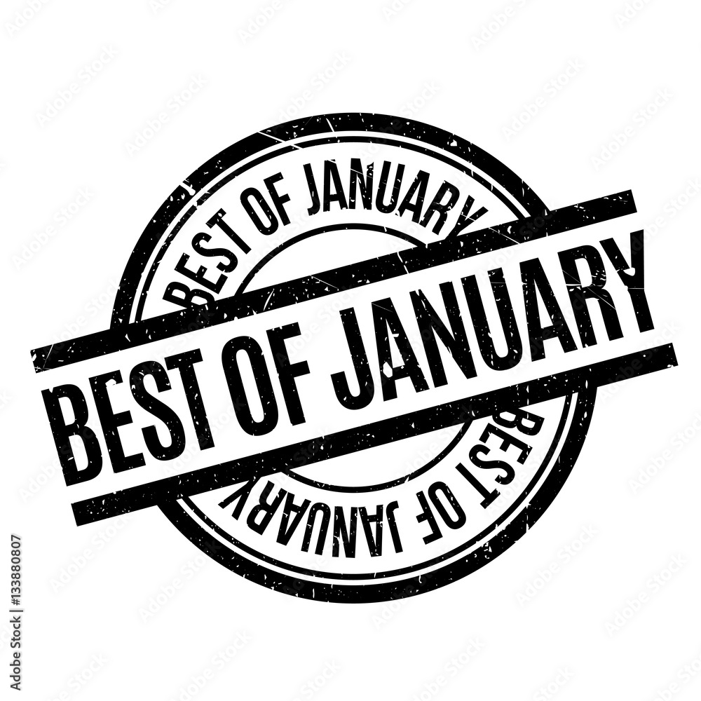Best Of January rubber stamp