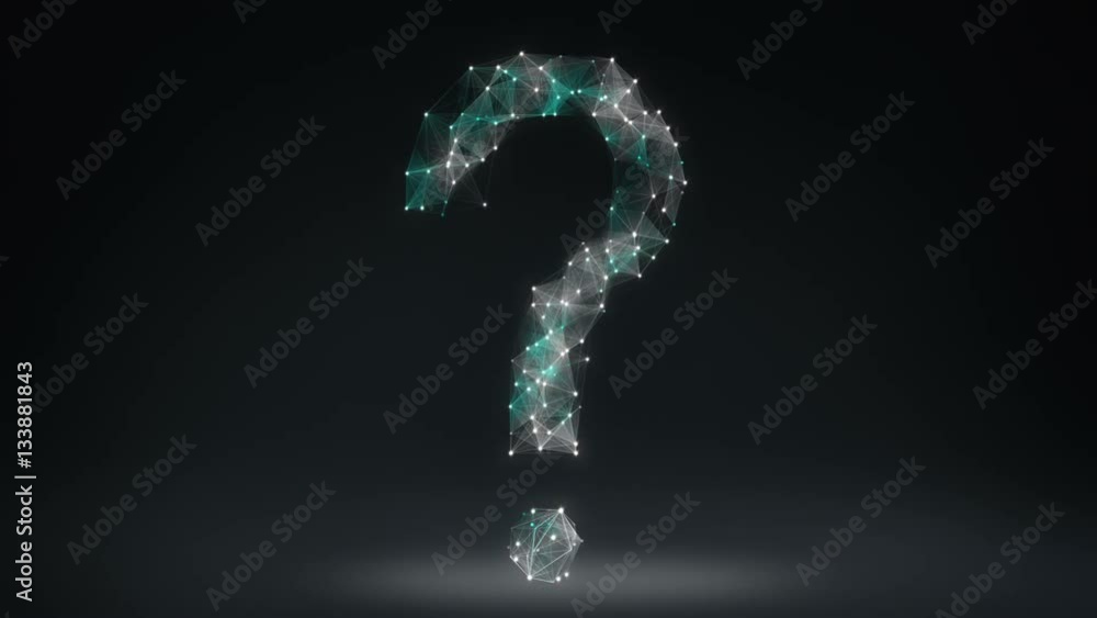 Digital lines create question mark shape, digital concept. Digital lines create question mark shape, digital concept.