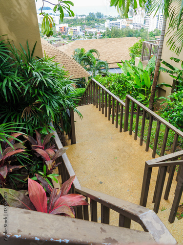 Resort path in the garden