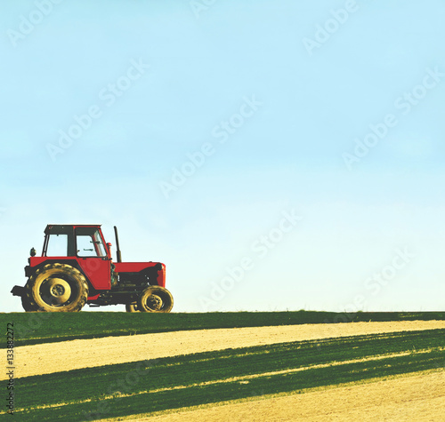 Tractor in a field