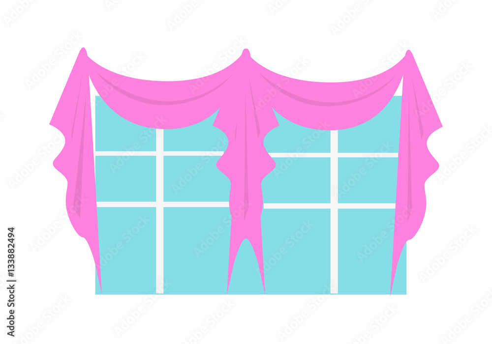 Wedding Decoration Element. Window Decorated Wedding Decoration Element. Window Decorated