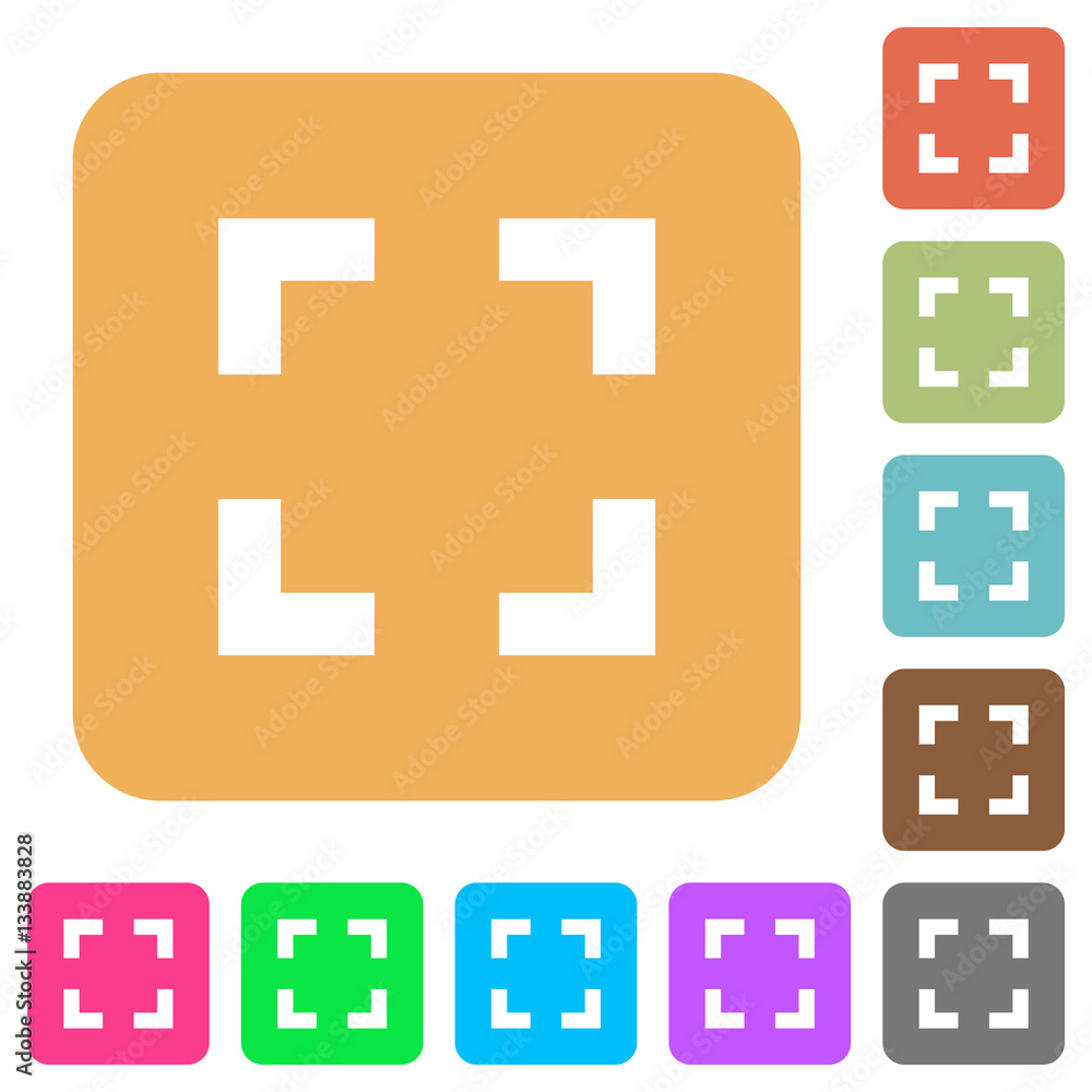 Fototapeta premium Selector tool rounded square flat icons