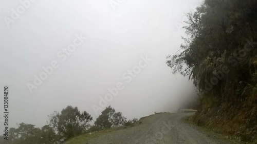 El Camino de la Muerte - The Death Road in Yungas Region, Northeast of La Paz, Bolivia,
