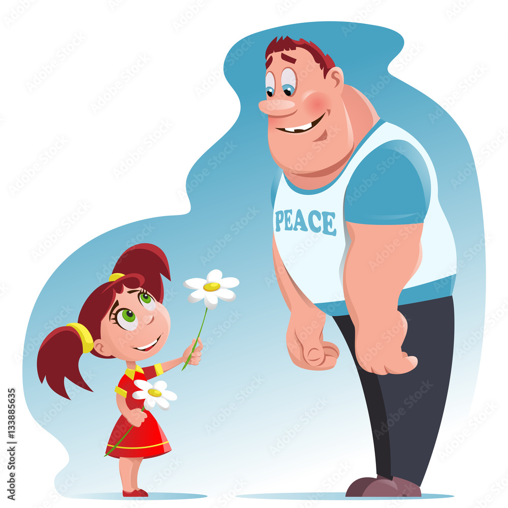 Friendliness. Always be kind. Best gift for you. Cartoon styled vector illustration. Elements is grouped and divided into layers. No transparent objects. Friendliness. Always be kind. Best gift for you. Cartoon styled vector illustration. Elements is grouped and divided into layers. No transparent objects.