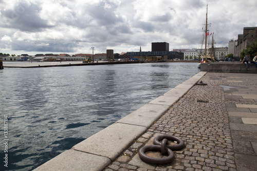 Canvas Print Amelienborg Quay Copenhagen Harbour