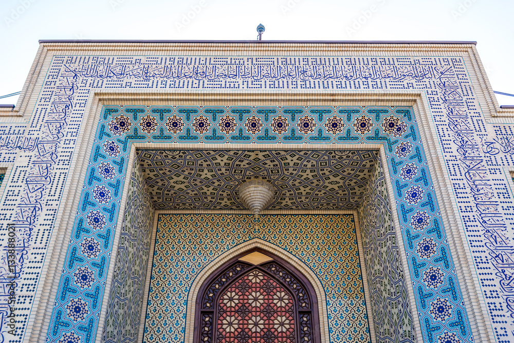 Part of Shah Cheragh Mosque and mausoleum, Ahmadi square in Shiraz city in Iran
