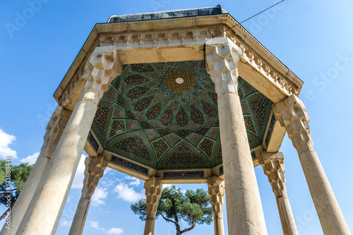 pavilion over Tomb of Hafez poet in Shiraz city in Iran photo