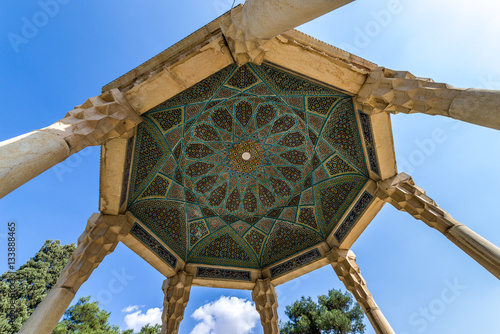 pavilion over Tomb of Hafez poet in Shiraz city in Iran photo