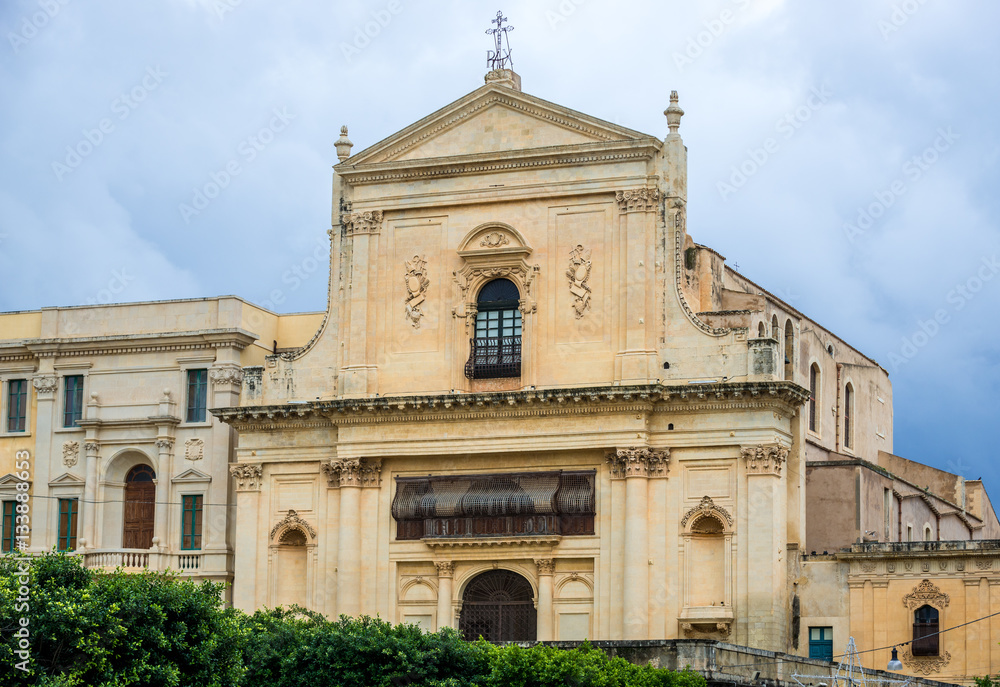 Church of Santissimo Salvatore in Noto city, Sicily in Italy