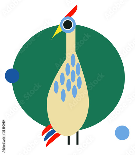 Cute vector birds set. Cartoon collection with bird