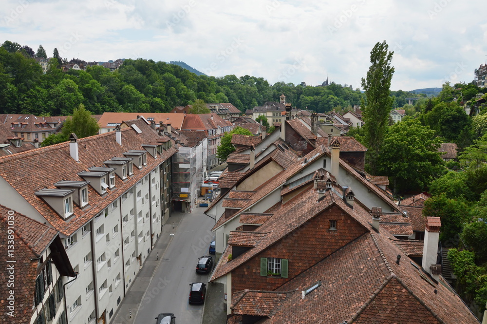 landscape building and street in Bern capital of Switzerland landscape building and street in Bern capital of Switzerland