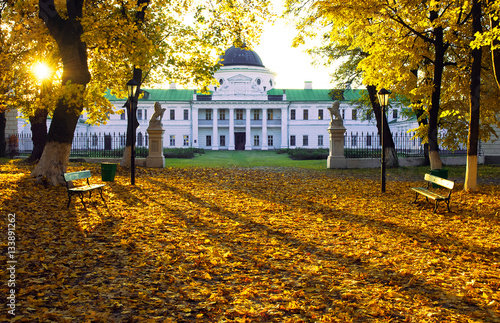 The palace in the estate Kachanovka  Chernigov region Ukraine photo