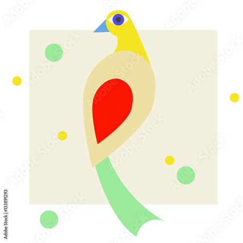 Cute vector birds set. Cartoon collection with bird