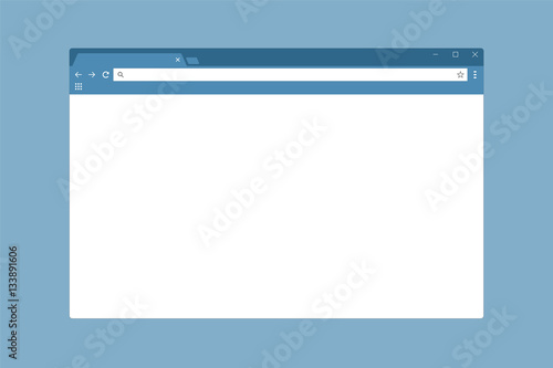 internet browser on blue background