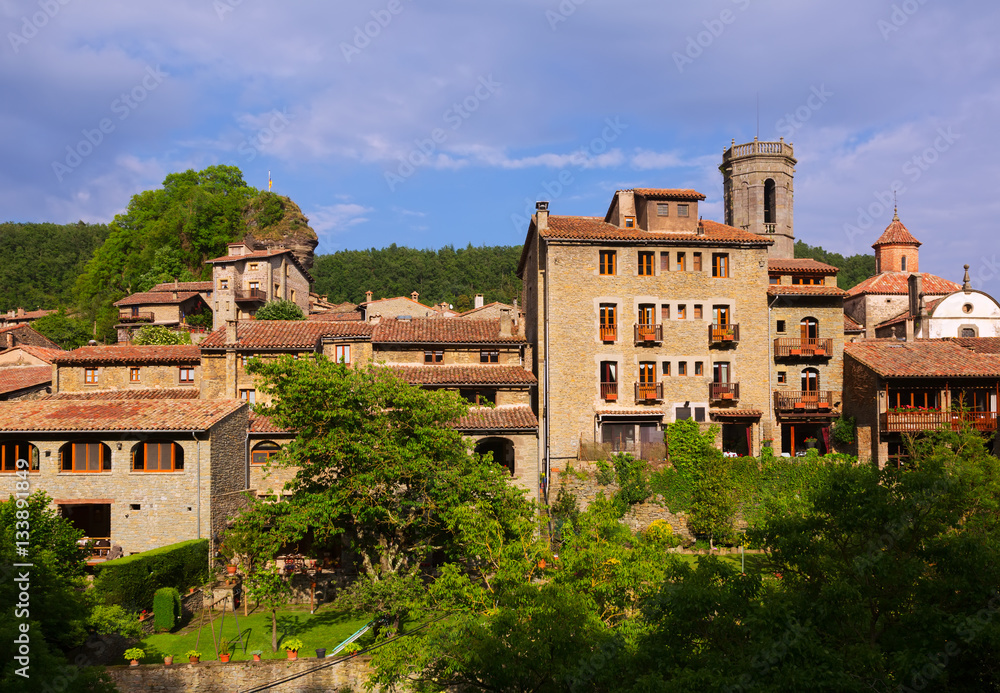  catalan village in summer.  Besalu