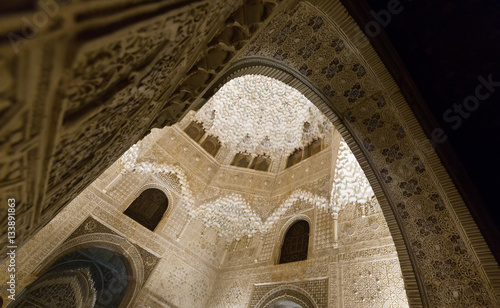  Vault of  Hall of the two Sisters at  Alhambra.  Granada photo