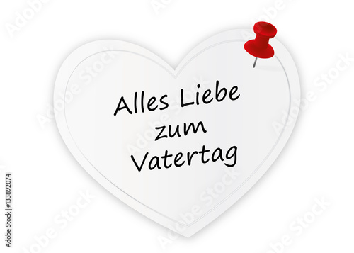 Alles Liebe zum Vatertag - Grußkarte herzform