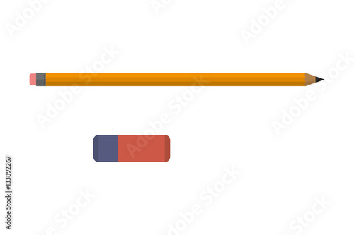Stift und Radiergummi