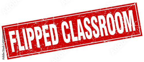 flipped classroom square stamp