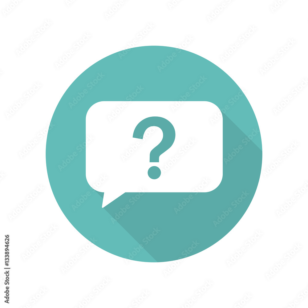 Question mark flat design icon Question mark flat design icon