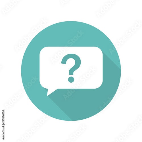 Question mark flat design icon