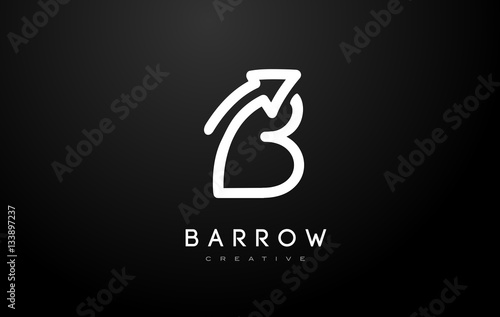 B Logo.B Letter Design Vector Illustration Modern Monogram Icon.