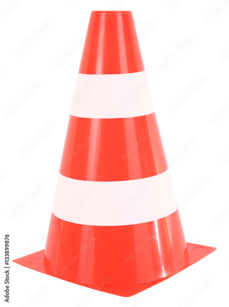 Traffic cone or orange white pylon for sport Traffic cone or orange white pylon for sport
