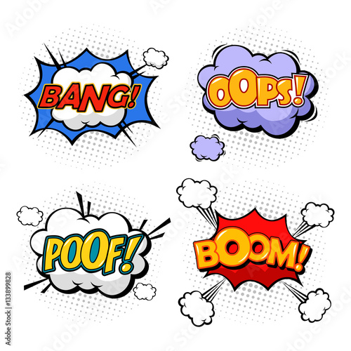 Replicas in form of clouds, bubble speeches
