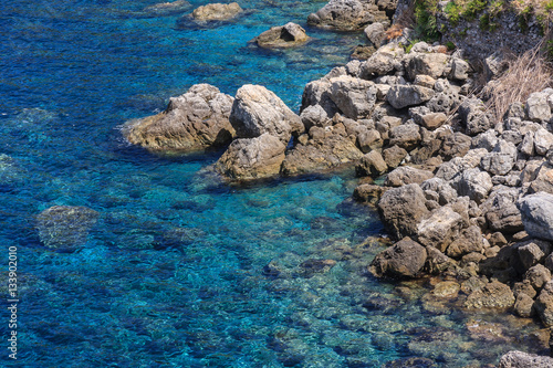 Rocky coastline, Scilla, Calabria
