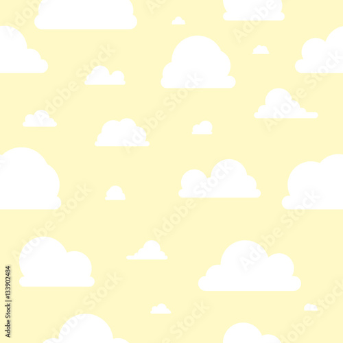 Wolken - Muster - gelb weiß - negativ